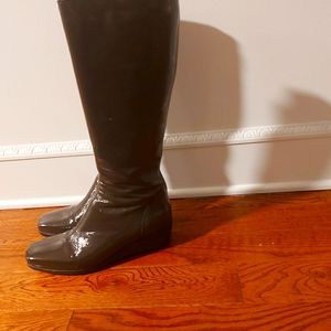 La CANADIENNE - patten leather wedges